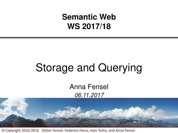 Semantic Web WS 2017/18