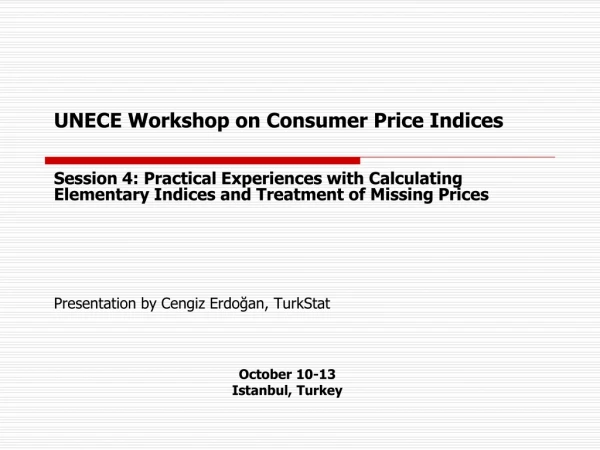 UNECE Workshop on Consumer Price Indices