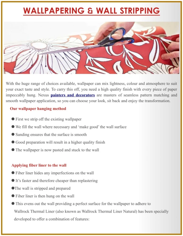 wallpapering wall stripping
