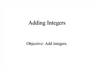 Adding Integers - slide 1