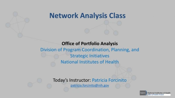 Network Analysis Class
