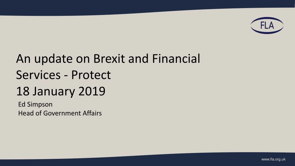 an update on brexit and financial services