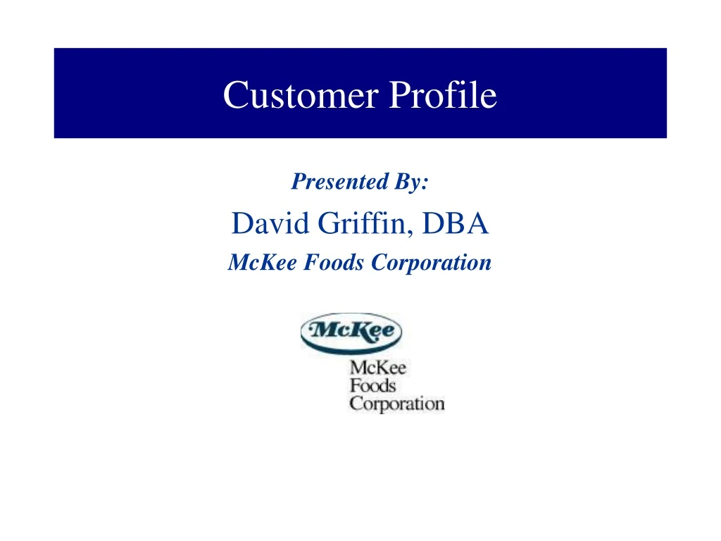 customer profile