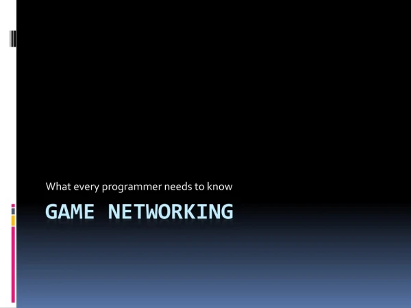Game Networking