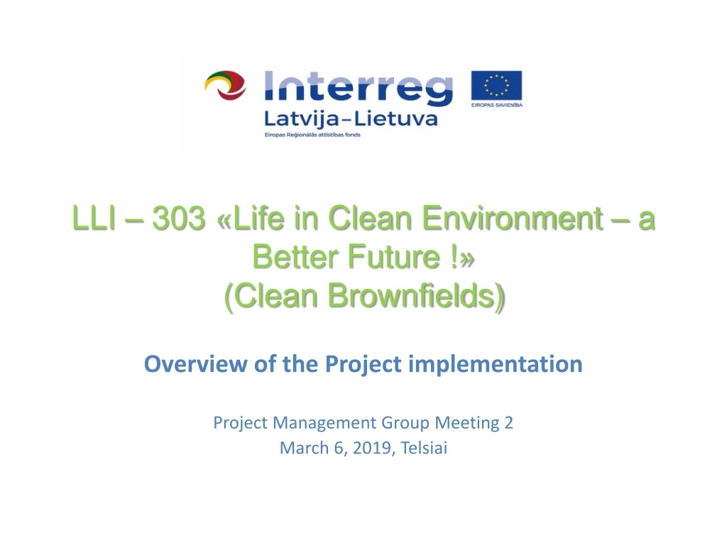 lli 303 life in clean environment a better future clean brownfields
