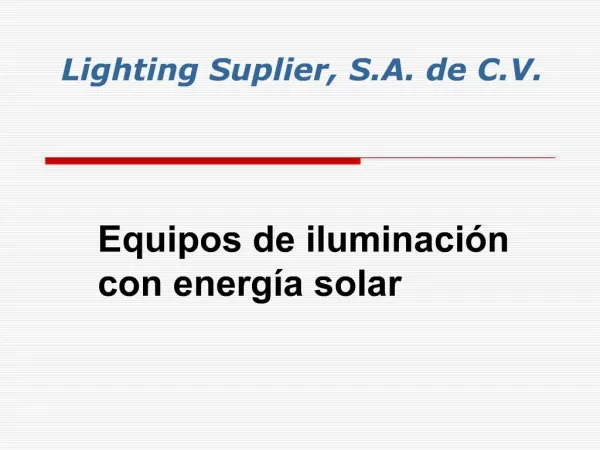 Lighting Suplier, S.A. de C.V.