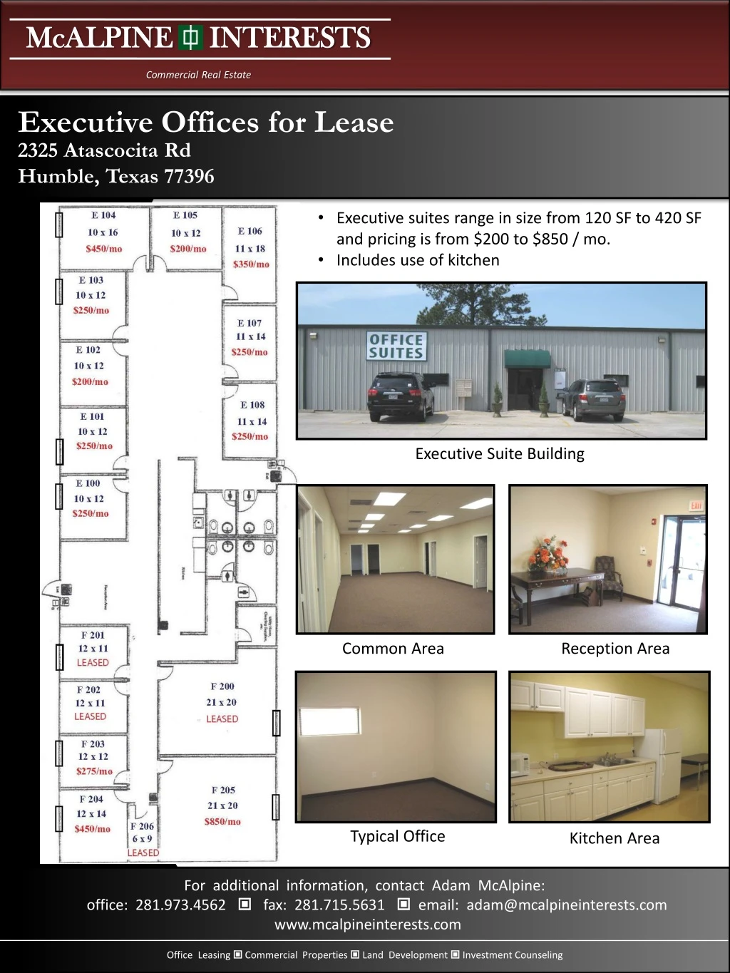 executive offices for lease