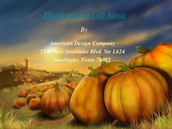 Thanksgiving Gift Ideas By AmericanDesignCompany