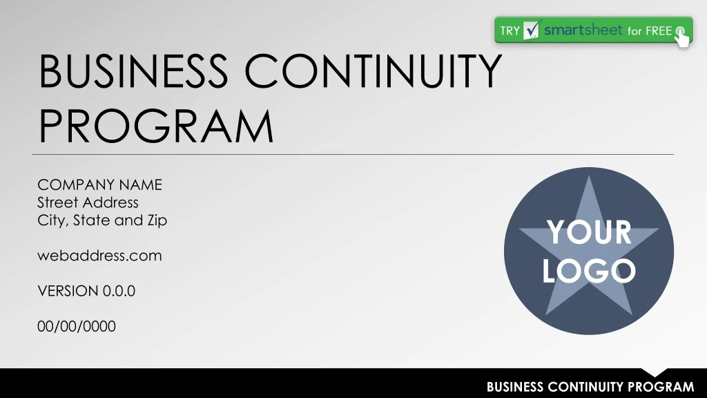 business continuity program
