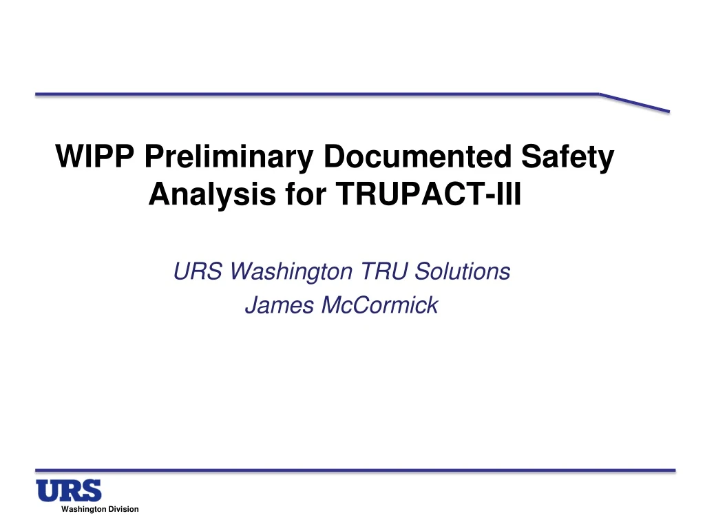 wipp preliminary documented safety analysis for trupact iii