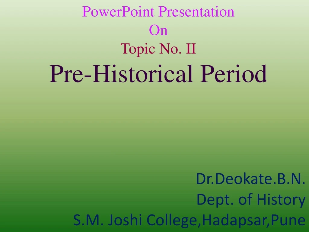 powerpoint presentation on topic