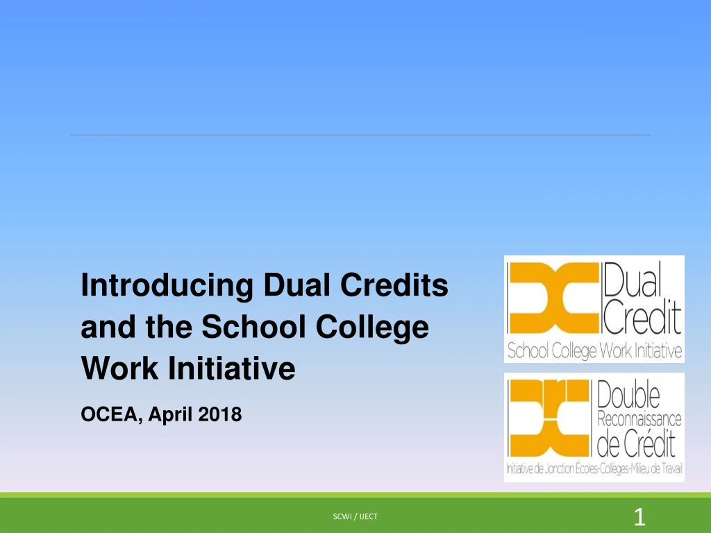 introducing dual credits and the school college