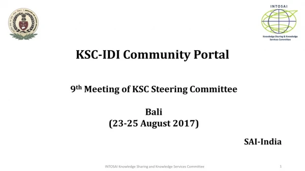 KSC-IDI Community Portal