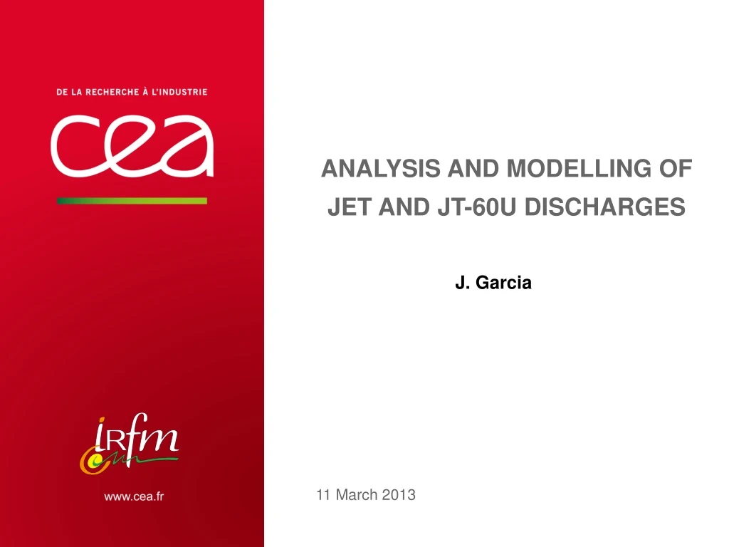 analysis and modelling of jet and jt 60u discharges