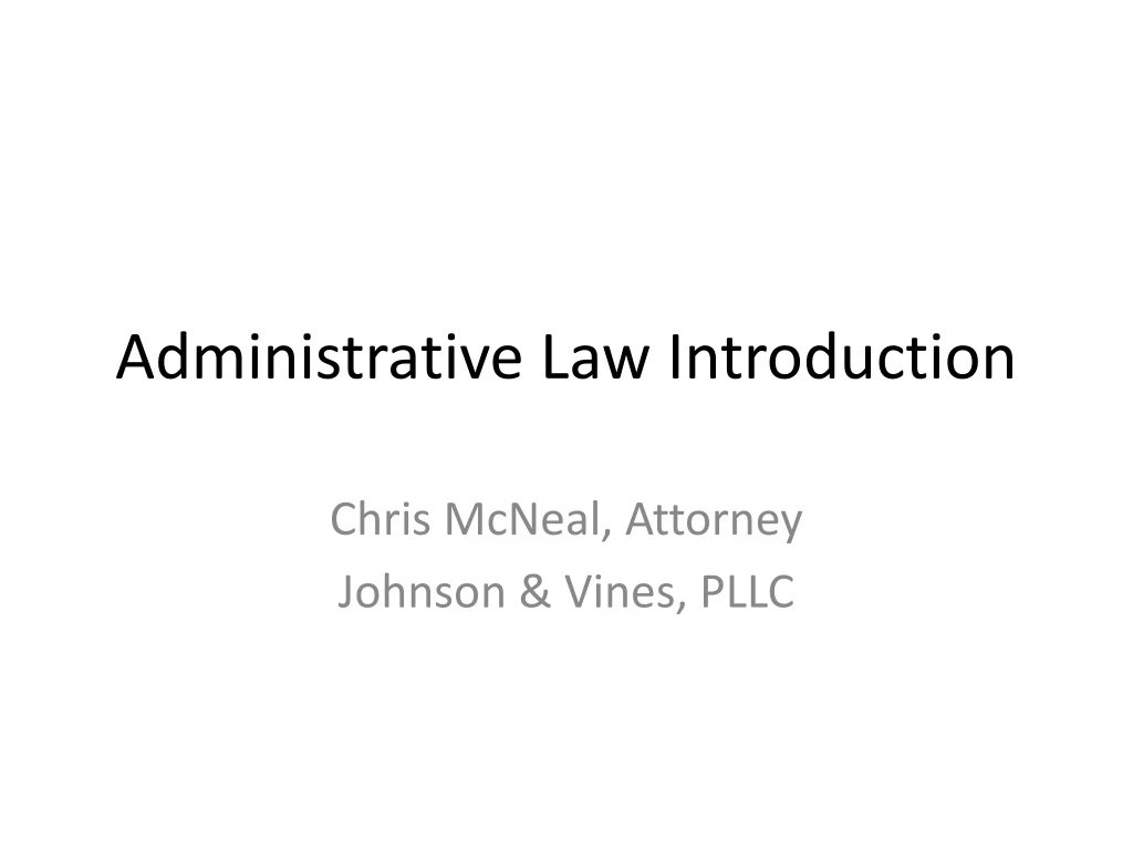 administrative law introduction