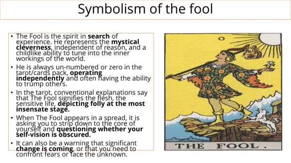 Symbolism of the fool