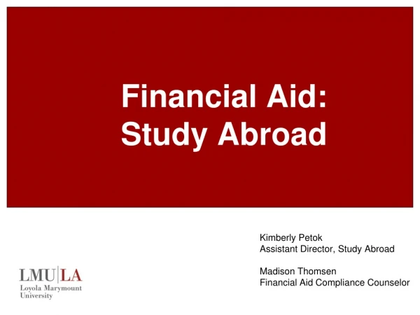 Financial Aid : Study Abroad