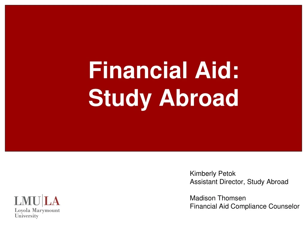 financial aid study abroad