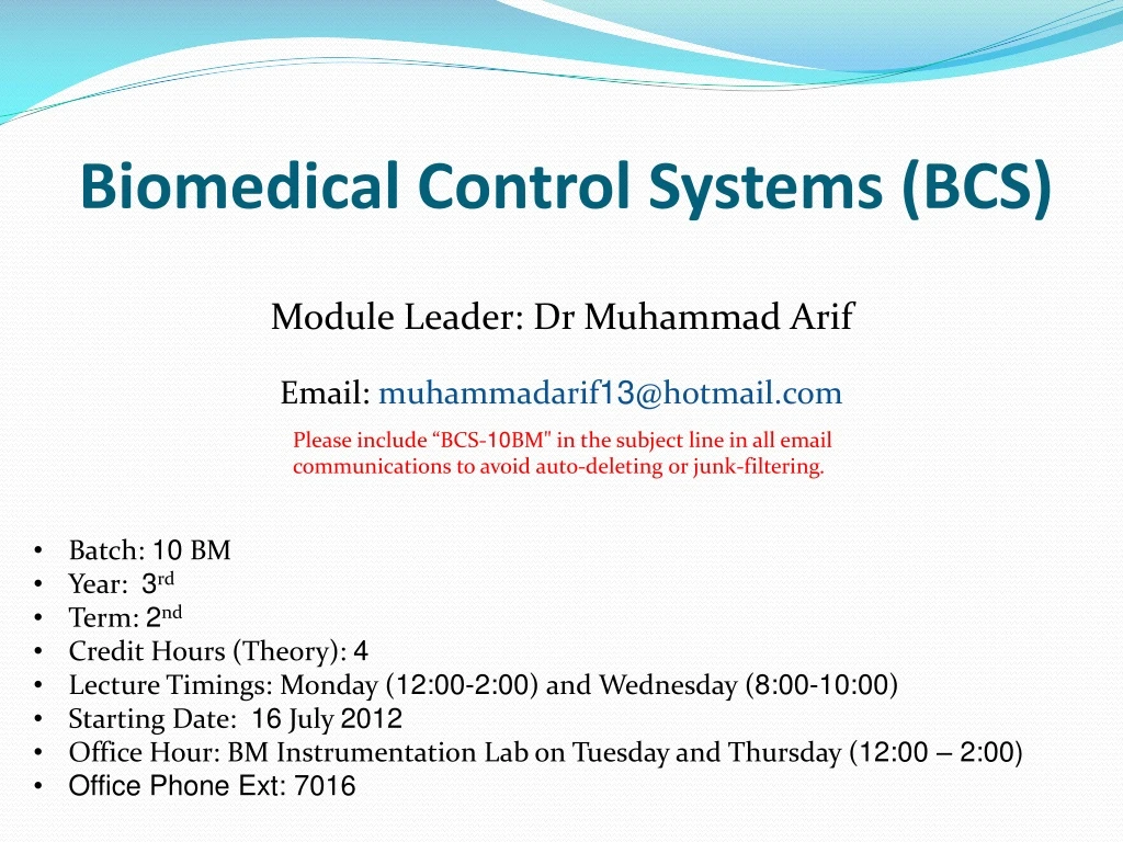 biomedical control systems bcs