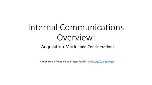 Internal Communications Overview: