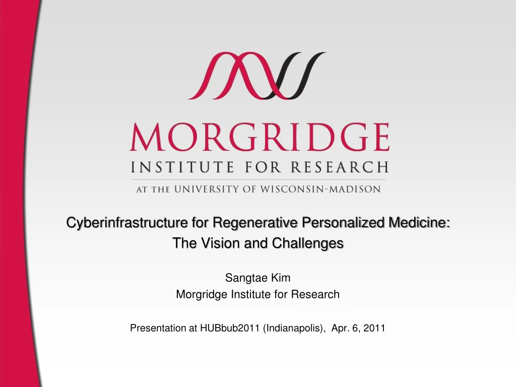 cyberinfrastructure for regenerative personalized