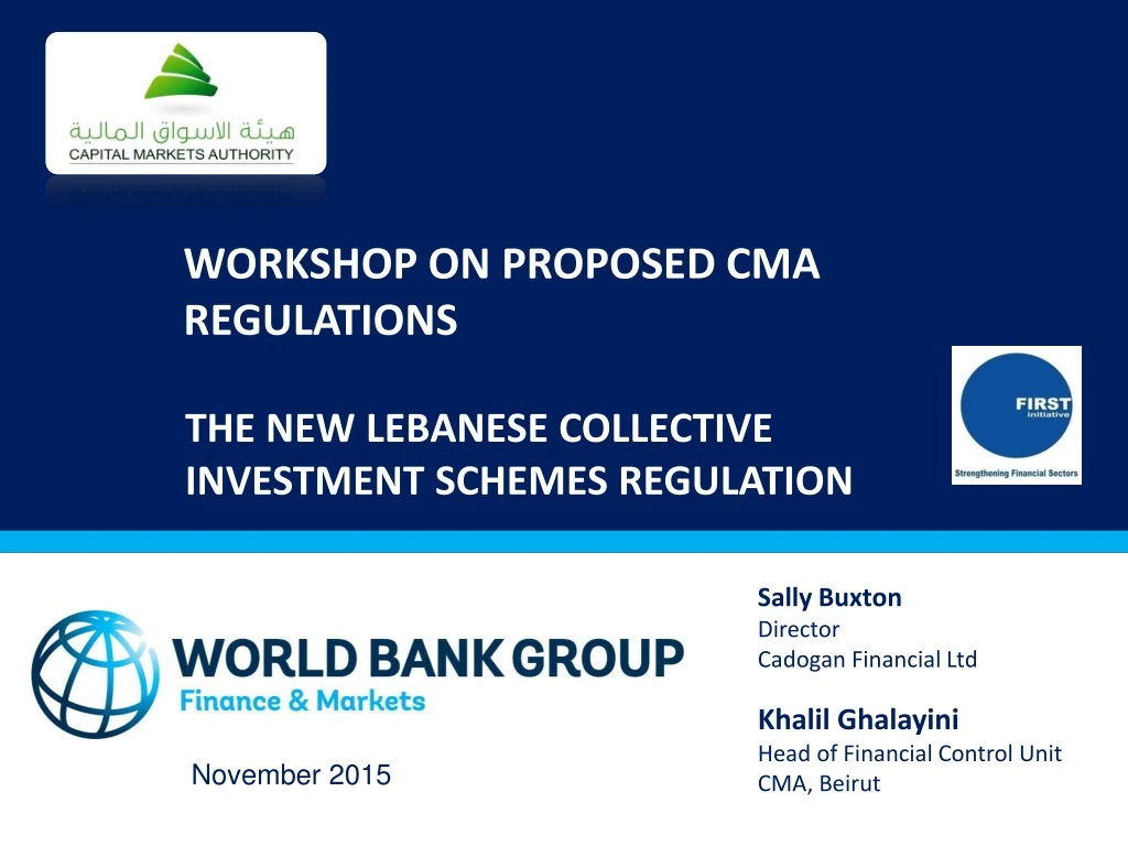 workshop on proposed cma regulations