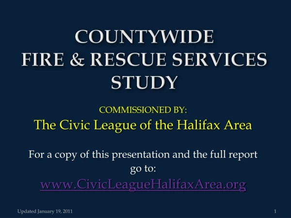 COUNTYWIDE FIRE &amp; RESCUE SERVICES STUDY