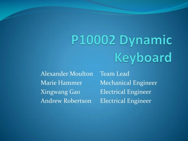 P10002 Dynamic Keyboard