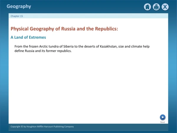 Physical Geography of Russia and the Republics:
