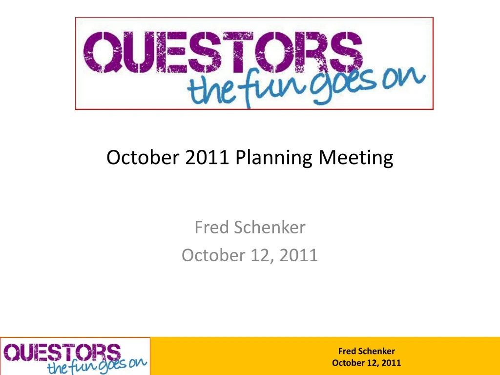 october 2011 planning meeting