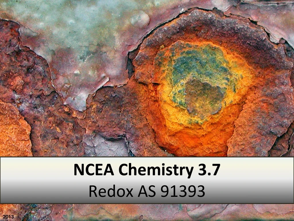 ncea chemistry 3 7 redox as 91393