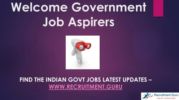 Welcome Government Job Aspirers