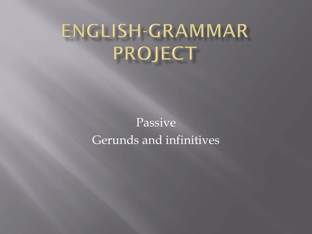 english grammar project