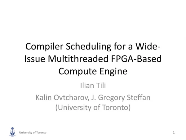 Compiler Scheduling for a Wide-Issue Multithreaded FPGA-Based Compute Engine