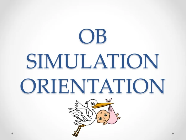 OB SIMULATION ORIENTATION