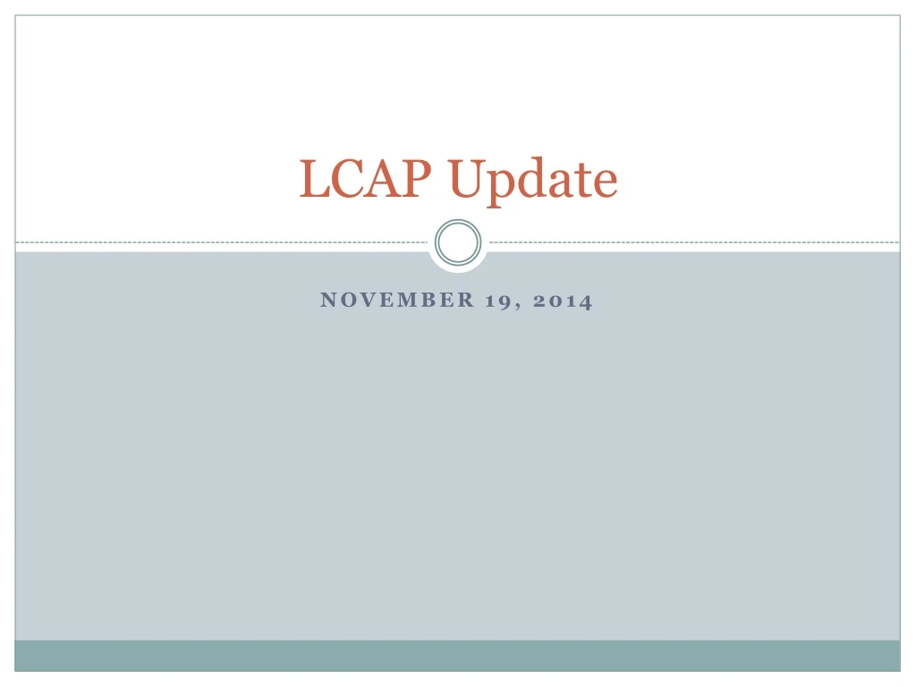 lcap update