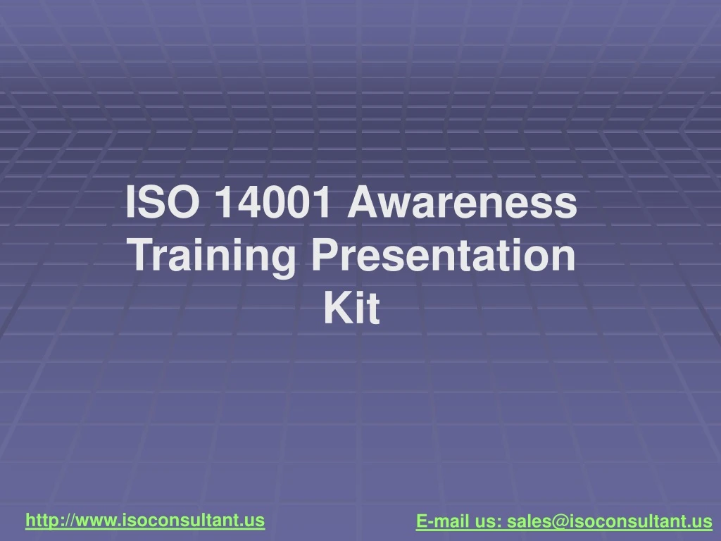 PPT - ISO 14001 Awareness Training Presentation Kit PowerPoint ...