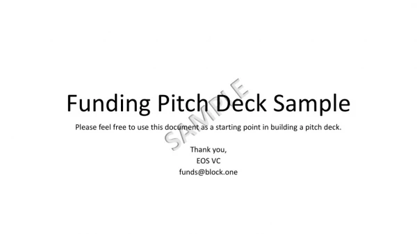 Funding Pitch Deck Sample