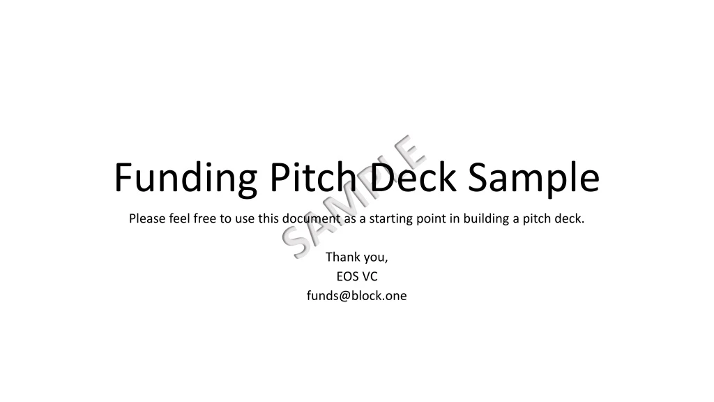 funding pitch deck sample
