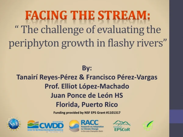 Facing the stream: “ The challenge of evaluating the periphyton growth in flashy rivers”