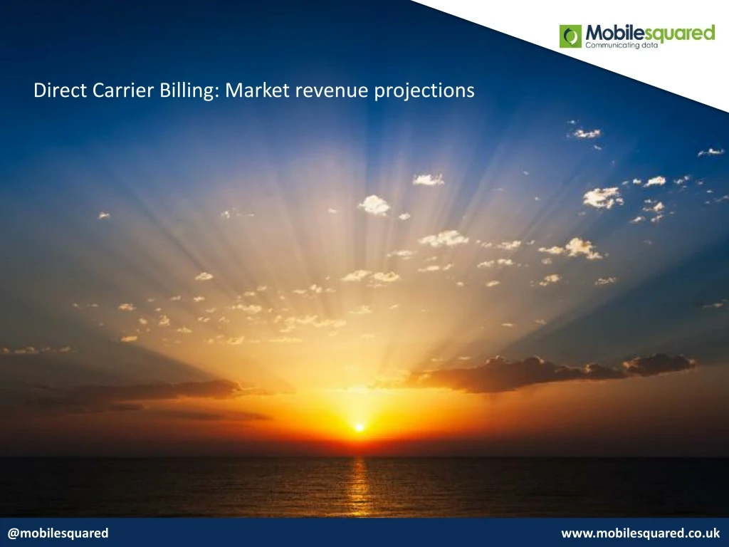 direct carrier billing market revenue projections
