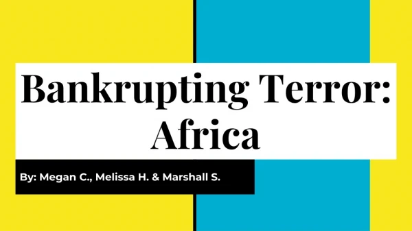 Bankrupting Terror: Africa