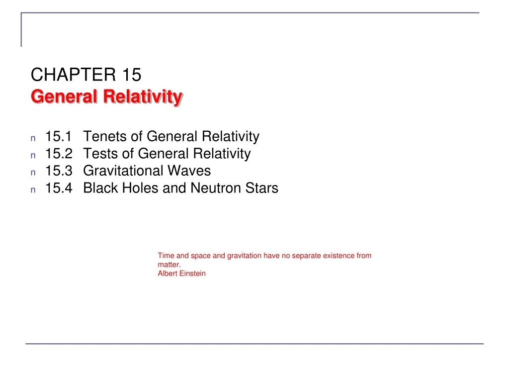 chapter 15 general relativity