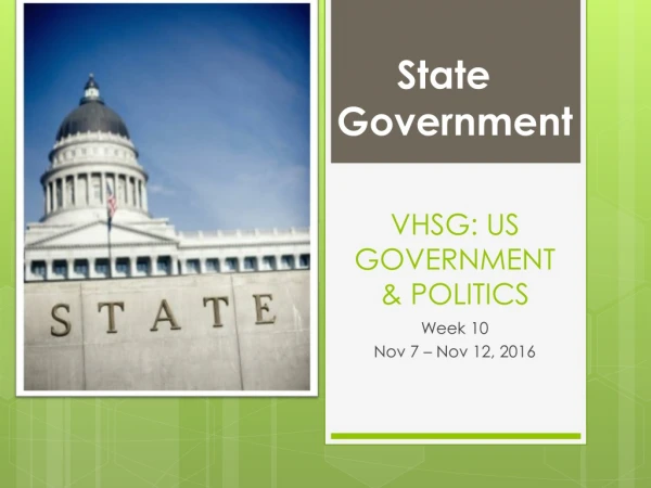 VHSG: US GOVERNMENT &amp; POLITICS