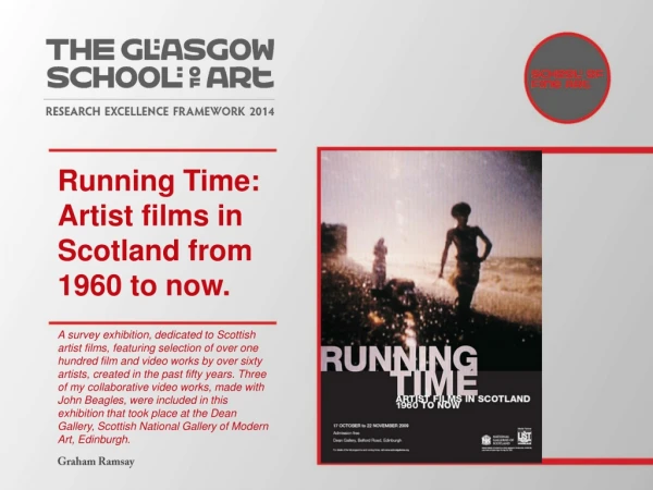 Running Time: Artist films in Scotland from 1960 to now.