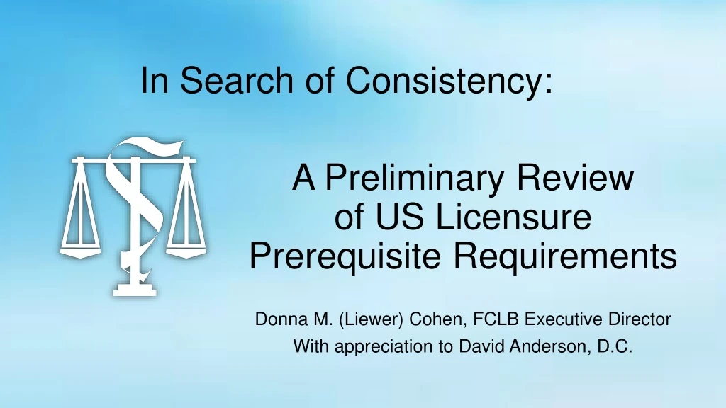 a preliminary review of us licensure prerequisite requirements