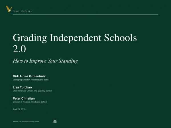 Grading Independent Schools 2.0