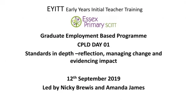 EYITT Early Years Initial Teacher Training