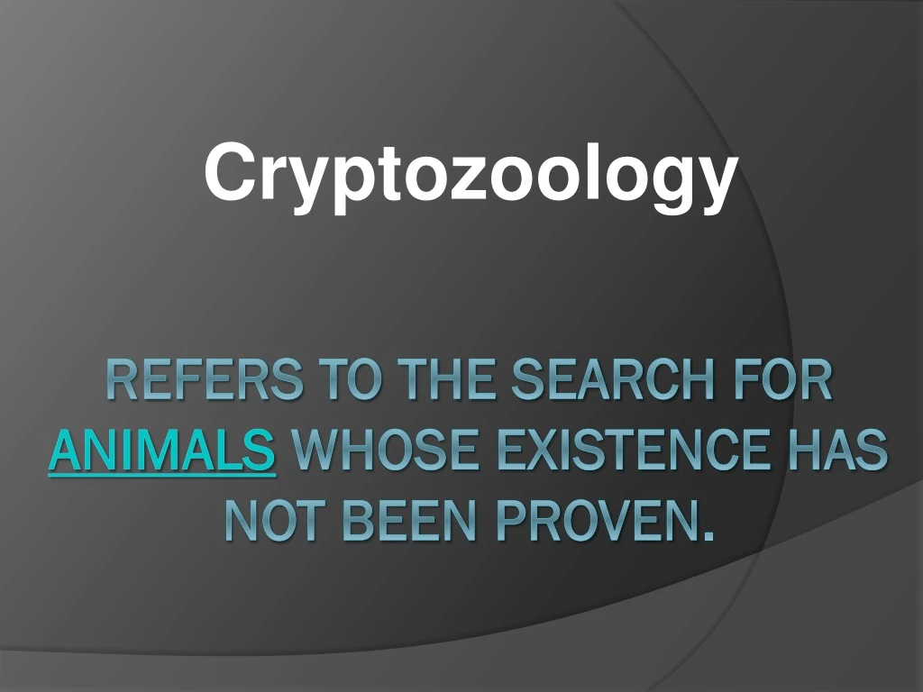 cryptozoology