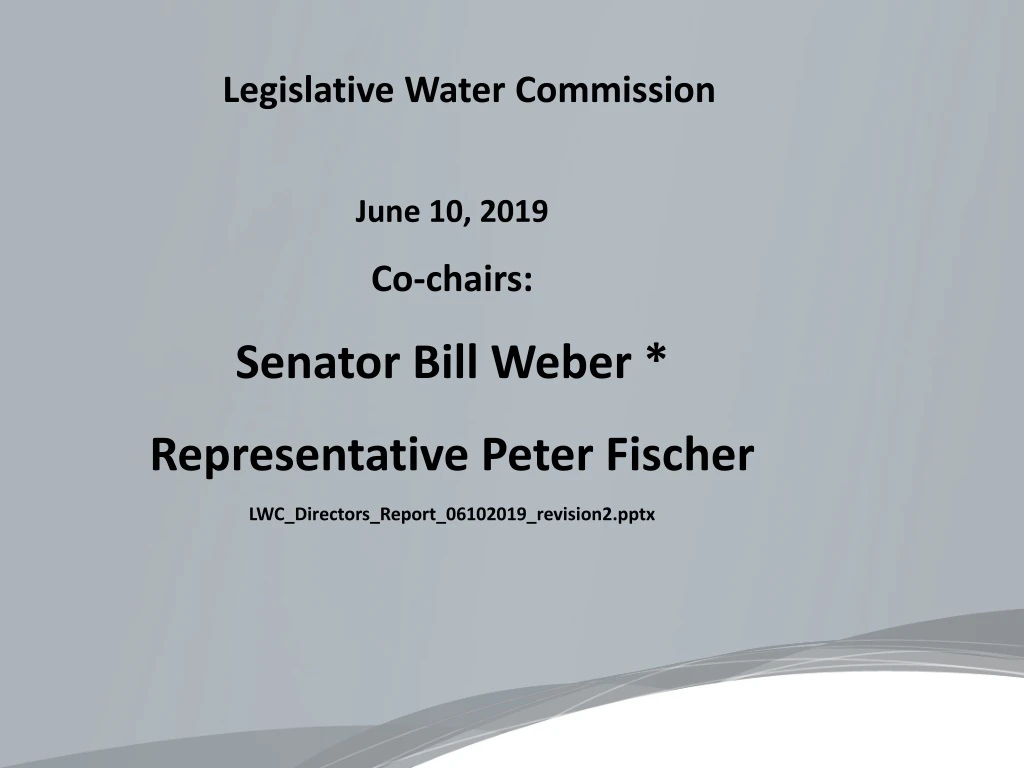 legislative water commission